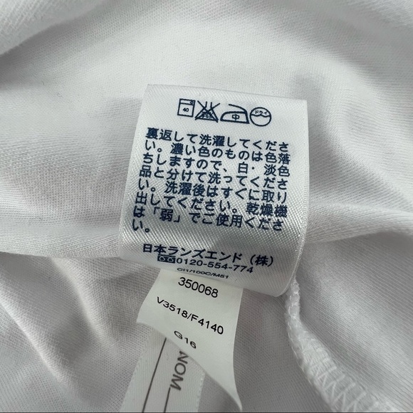 Lands End White Long Sleeve Peter Pan Collar Button Up Shirt Size 4 Girl’s - Picture 7 of 7